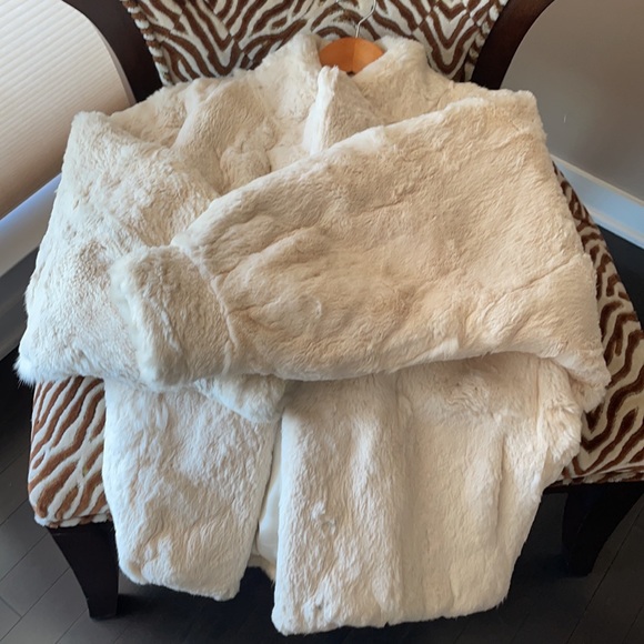 Genuine Rabbit Fur Coat - Picture 3 of 15